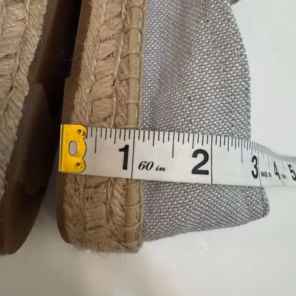 Soludos Shoes Womens US7 Blue Lemons Smocking Slipper Espadrille Loafer Beach